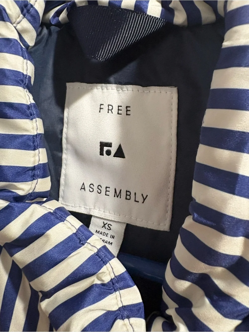 Free Assembly Striped Puffer Vest